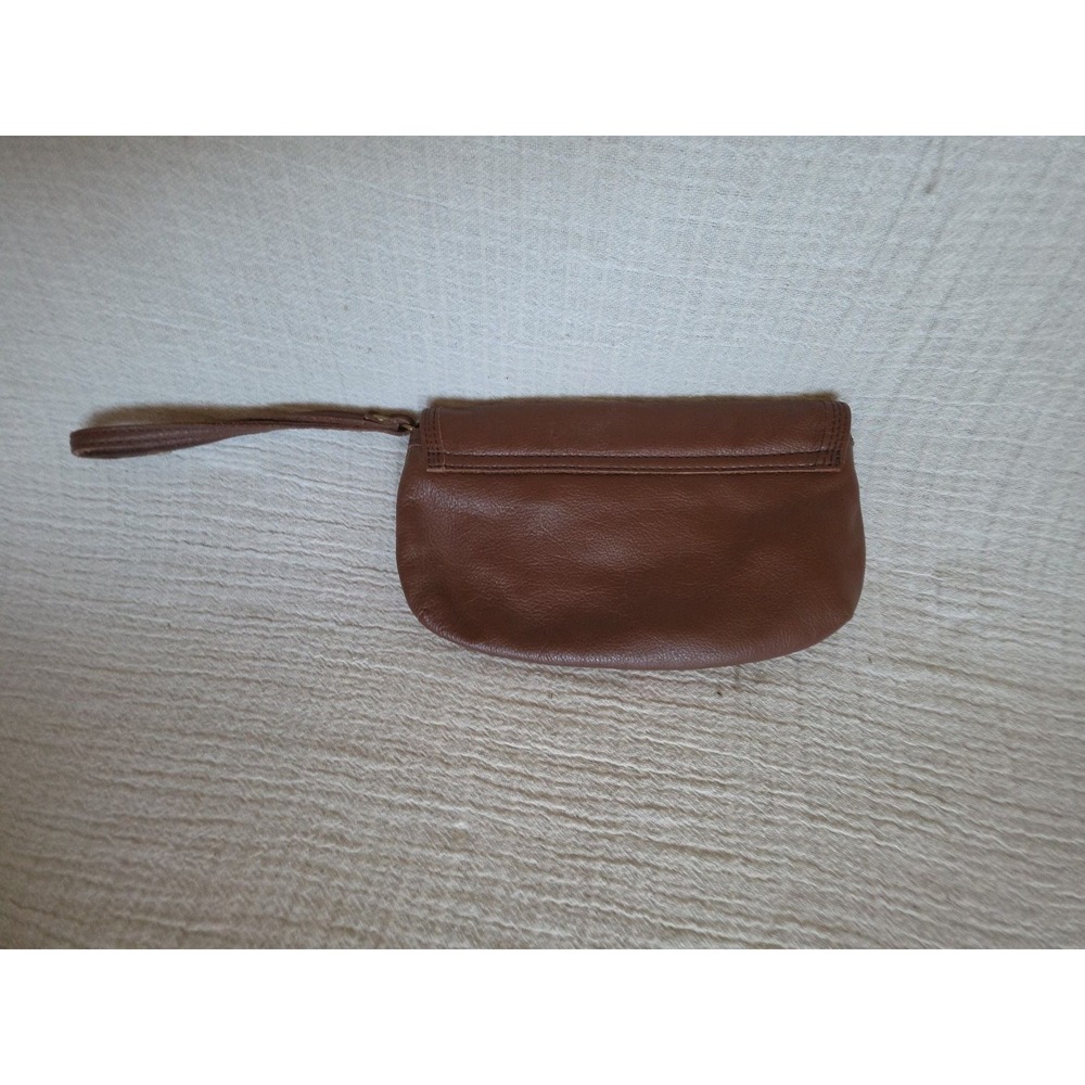 Lucky Brand Brown Leather Wristlet Clutch